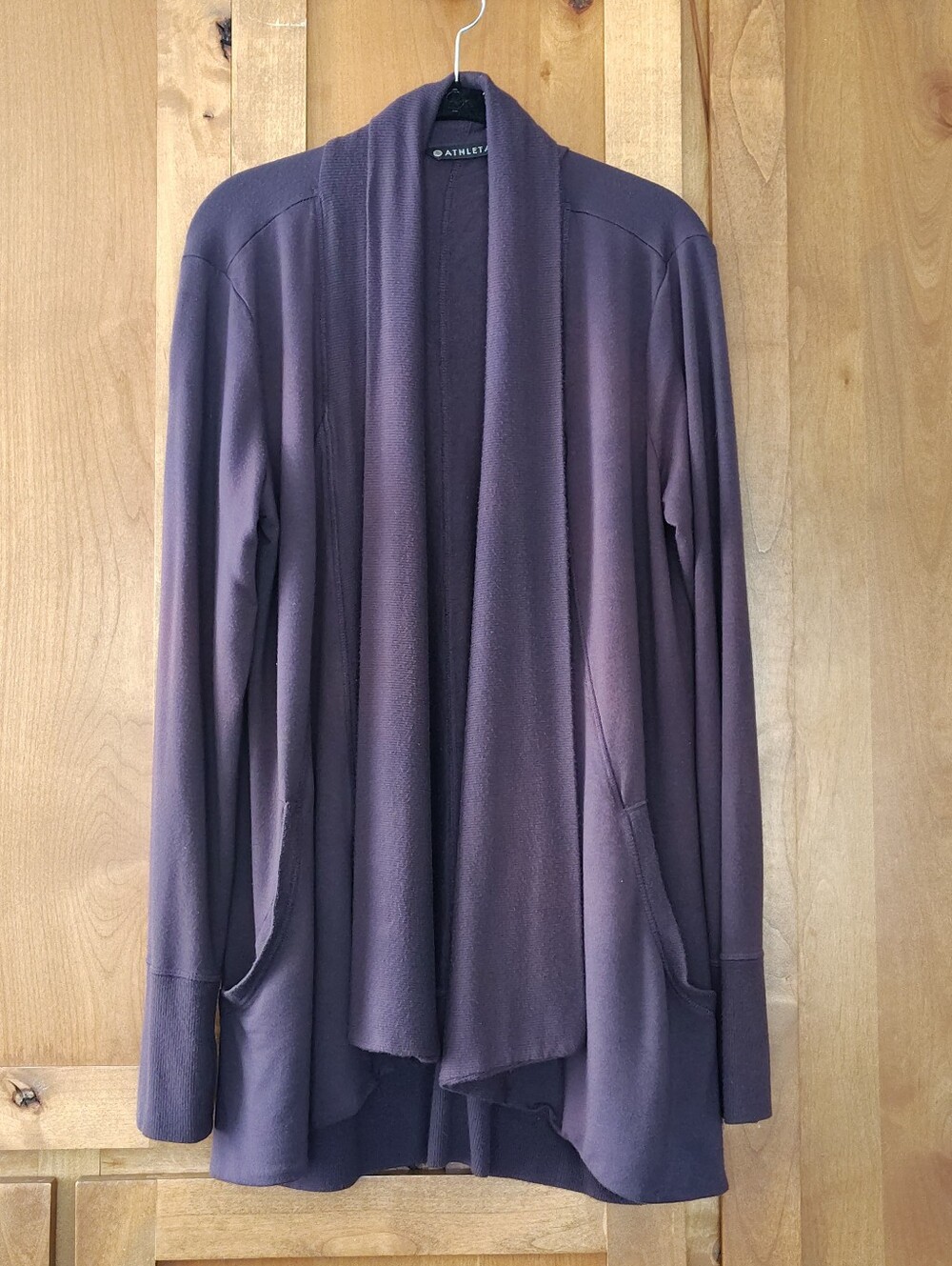 Athleta Pranayama Restore Wrap M Spiced Cabernet Plum Nirvana Fabric Cardigan